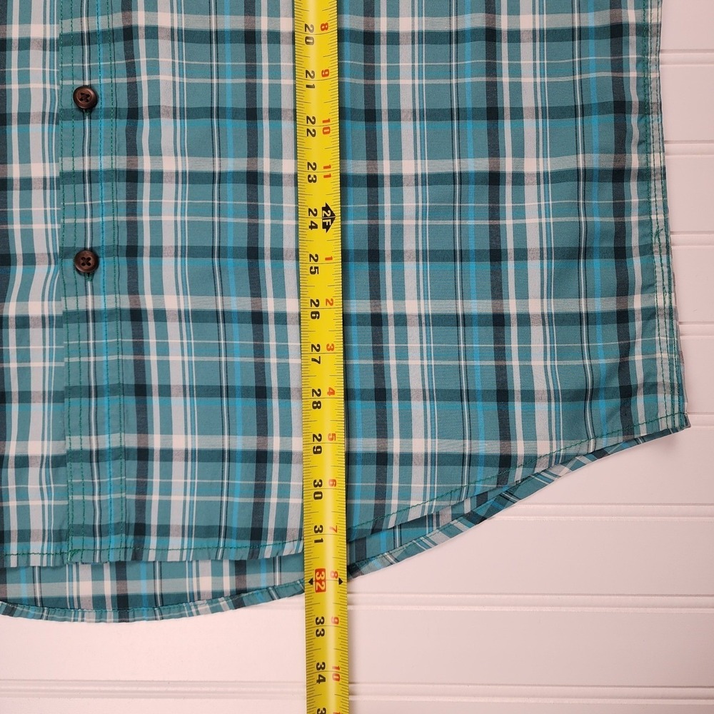 G.H. Bass Explorer Men's XL Plaid Button Down Outdoor Fishing Hiking Shirt Blue - Picture 5 of 8
